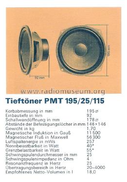 PMT 195/25/115; Wigo acustic, G. (ID = 2354360) Speaker-P