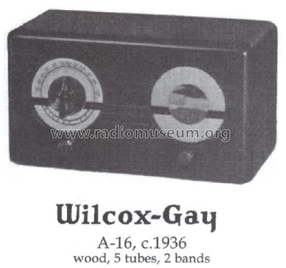 A-16 ; Wilcox-Gay Corp.; (ID = 1484671) Radio