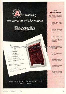The Manhattan Recordio ; Wilcox-Gay Corp.; (ID = 1223414) Radio