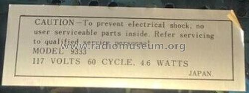 Winston Solid State Multi Band AC/DC 9333 ; Tokyo Transistor (ID = 2779603) Radio