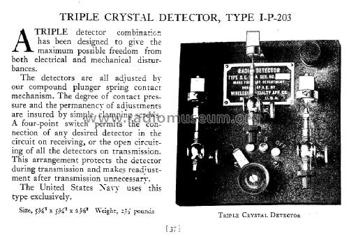 Triple crystal detector IP203 SE183A; Wireless Specialty (ID = 1143345) Radio part