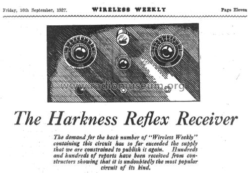 Harkness Reflex, 2 Valve ; Wireless Weekly (ID = 2676498) Kit