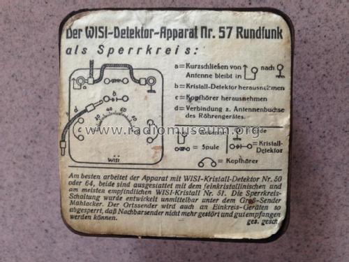 Detektor-Empfänger 57; Wisi Wilh. Sihn; (ID = 2245720) Crystal