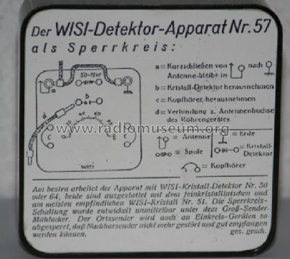 Detektor-Empfänger 57; Wisi Wilh. Sihn; (ID = 278246) Galène