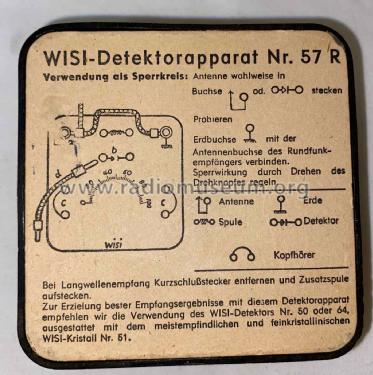 Detektor-Empfänger 57R; Wisi Wilh. Sihn; (ID = 2922031) Crystal