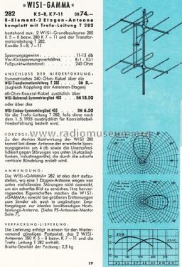 Gamma 282; Wisi Wilh. Sihn; (ID = 1819392) Antenna