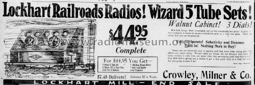 Wizard 5-Tube Receiver ; Wizard Radio Company (ID = 2035576) Radio