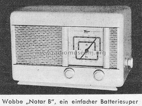 Notar B; Wobbe-Radio; Winsen, (ID = 1141992) Radio