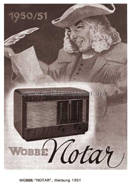 Notar W UKW; Wobbe-Radio; Winsen, (ID = 1723242) Radio