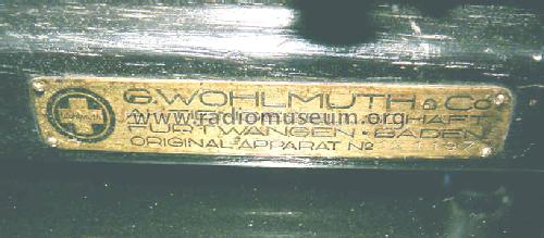 Unbekannt ; Wohlmuth & Co.AG, (ID = 215690) Radio