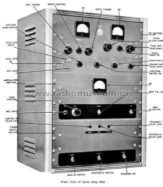 Globe King Transmitter 500 A; World Radio (ID = 1799068) Amateur-T