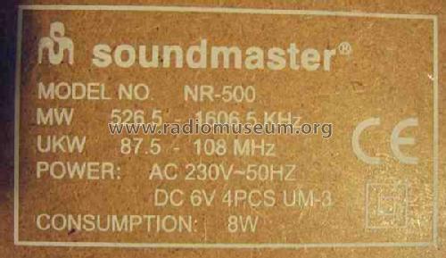 Soundmaster NR-500; Wörlein GmbH; (ID = 1199790) Radio