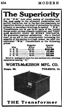 W-M Wireless Transformer 1/2 K.W.; Worts-McKisson (ID = 2527441) Amateur-D