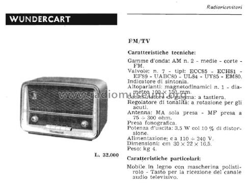 FM/TV; Wundercart; Saronno, (ID = 2447713) Radio