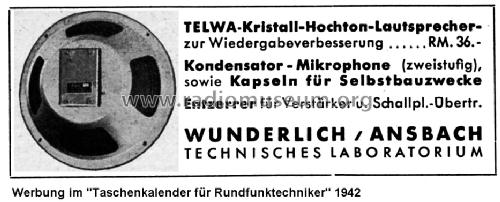 TELWA-Kristall-Hochton-Lautsprecher ; Wunderlich, (ID = 1693005) Speaker-P