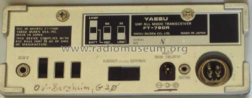 FT-790R; Yaesu-Musen Co. Ltd. (ID = 2441736) Amat TRX