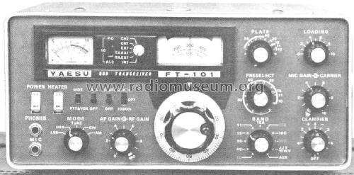 SSB Transceiver FT-101 Amat TRX Yaesu-Musen Co. Ltd. | Radiomuseum