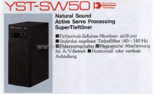 Active Servo Processing Subwoofer System YST-SW50; Yamaha Co.; (ID = 1063484) Speaker-P