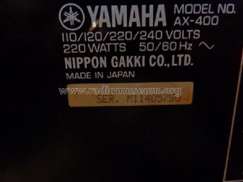 AX-400; Yamaha Co.; (ID = 1961347) Ampl/Mixer