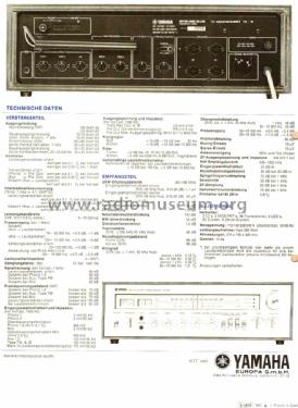 FM/AM Stereo Receiver with Dual Tuning Meters CR-800; Yamaha Co.; (ID = 1651939) Radio