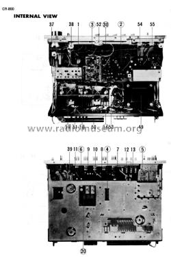 FM/AM Stereo Receiver with Dual Tuning Meters CR-800; Yamaha Co.; (ID = 1940099) Radio