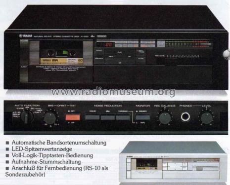 Natural Sound Stereo Cassette Deck K-1000; Yamaha Co.; (ID = 962439) Reg-Riprod