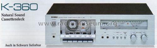 Natural Sound Stereo Cassette Deck K-360; Yamaha Co.; (ID = 962459) R-Player