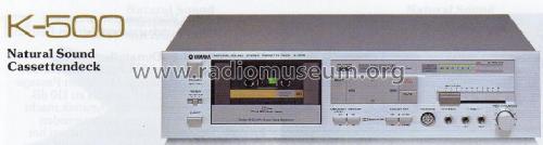 Natural Sound Stereo Cassette Deck K-500; Yamaha Co.; (ID = 962391) R-Player