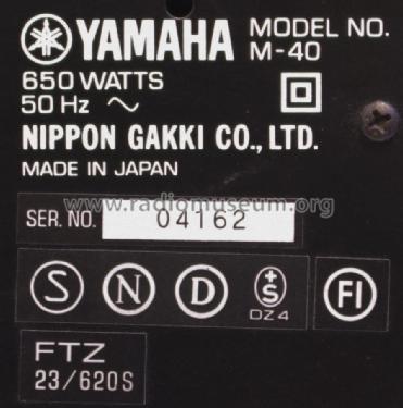 M-40; Yamaha Co.; (ID = 2638501) Verst/Mix