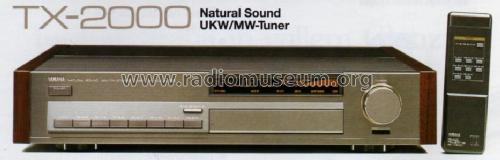 Natural Sound AM/FM Stereo Tuner TX-2000; Yamaha Co.; (ID = 1047037) Radio
