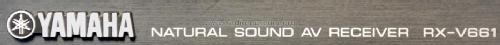 Natural Sound AV Receiver RX-V661; Yamaha Co.; (ID = 2068430) Radio