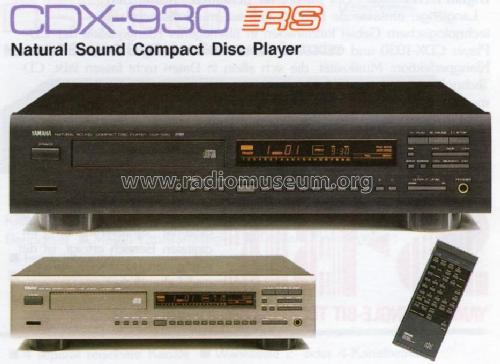 Natural Sound Compact Disc Player CDX-930; Yamaha Co.; (ID = 1050652) R-Player