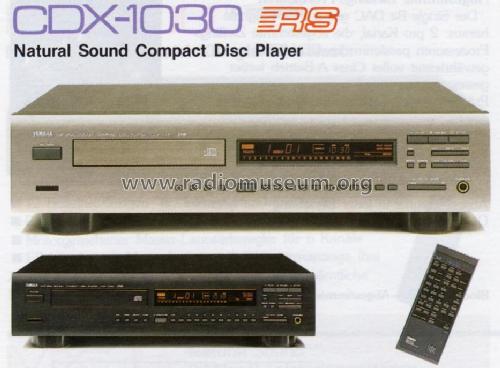 Natural Sound Compact Disc Player CDX-1030; Yamaha Co.; (ID = 1050849) Reg-Riprod