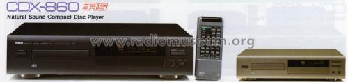 Natural Sound Compact Disc Player CDX-860; Yamaha Co.; (ID = 1066793) Ton-Bild