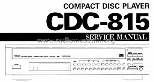 Natural Sound Compact Disc Player CDC-815; Yamaha Co.; (ID = 1111130) R-Player