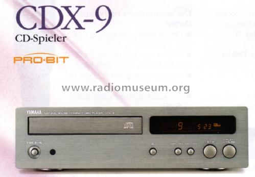 Natural Sound Compact Disc Player CDX-9; Yamaha Co.; (ID = 1173724) R-Player