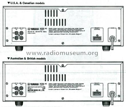 Natural Sound Stereo Double Cassette Deck K-M77; Yamaha Co.; (ID = 551095) Reg-Riprod