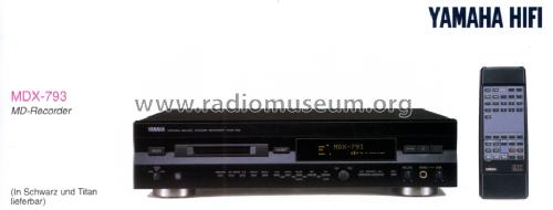 Natural Sound Minidisc Recorder MDX-793; Yamaha Co.; (ID = 1179806) R-Player
