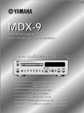Natural Sound Minidisc Recorder MDX-9; Yamaha Co.; (ID = 1560729) R-Player