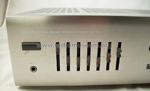 Natural Sound Stereo Amplifier AV-80 Y; Yamaha Co.; (ID = 1446407) Ampl/Mixer