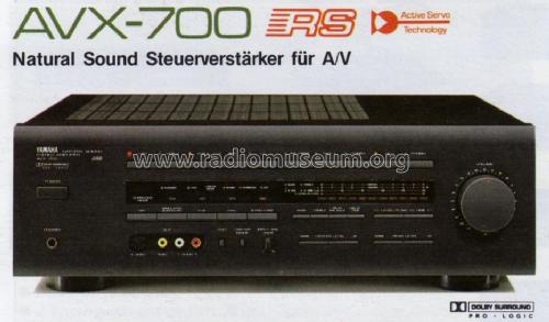 Natural Sound Stereo Amplifier AVX-700 Ampl/Mixer Yamaha Co.