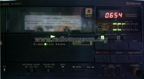Natural Sound Stereo Double Cassette Deck K-M77; Yamaha Co.; (ID = 1767919) Reg-Riprod