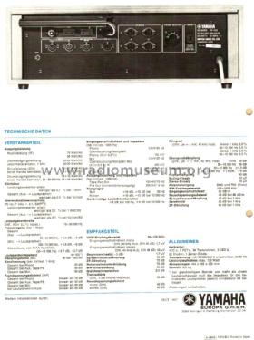 Natural Sound Stereo Receiver CR-400; Yamaha Co.; (ID = 1651637) Radio