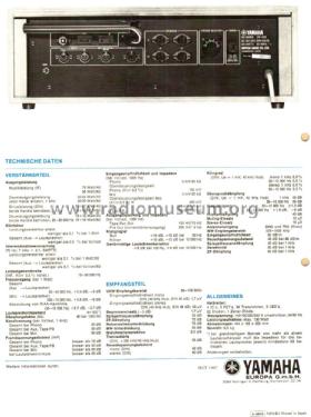 Natural Sound Stereo Receiver CR-400 Radio Yamaha Co