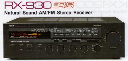 Natural Sound Stereo Receiver RX-930; Yamaha Co.; (ID = 1042084) Radio