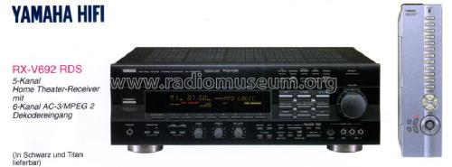 Natural Sound Stereo Receiver RX-V692RDS; Yamaha Co.; (ID = 1176721) Radio