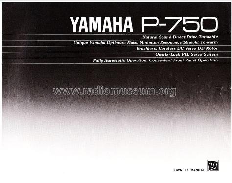 Quartz D.D. Full Automatic P-750; Yamaha Co.; (ID = 1629980) R-Player