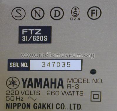 R-3; Yamaha Co.; (ID = 1998864) Radio