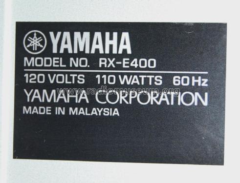 Natural Sound Stereo Receiver RX-E400; Yamaha Co.; (ID = 2592977) Radio