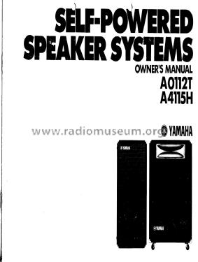 Self Powered Speaker System A0112T; Yamaha Co.; (ID = 1860203) Speaker-P